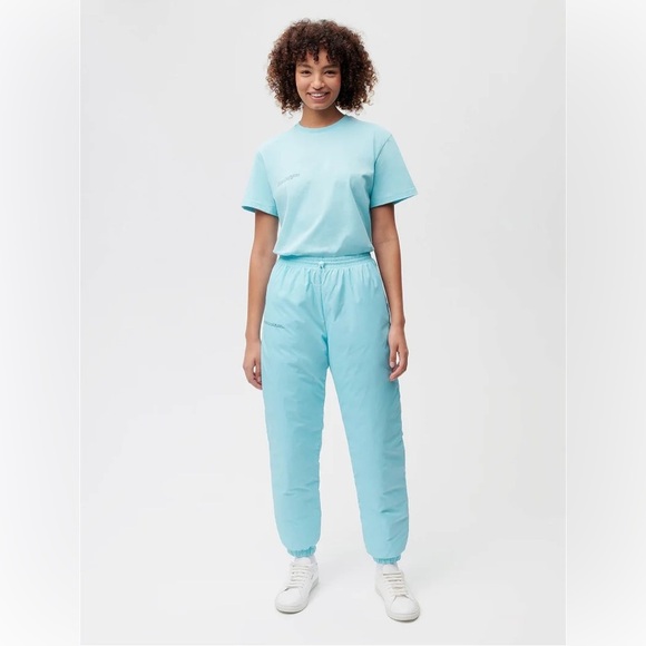 PANGAIA FLWRDWN™ Track Pants Light Blue | Medium | Insulated Thermal Sweatpants - Picture 3 of 15